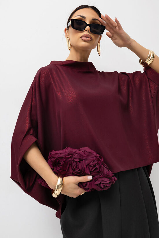 Moteriška blizganti kimono palaidinė